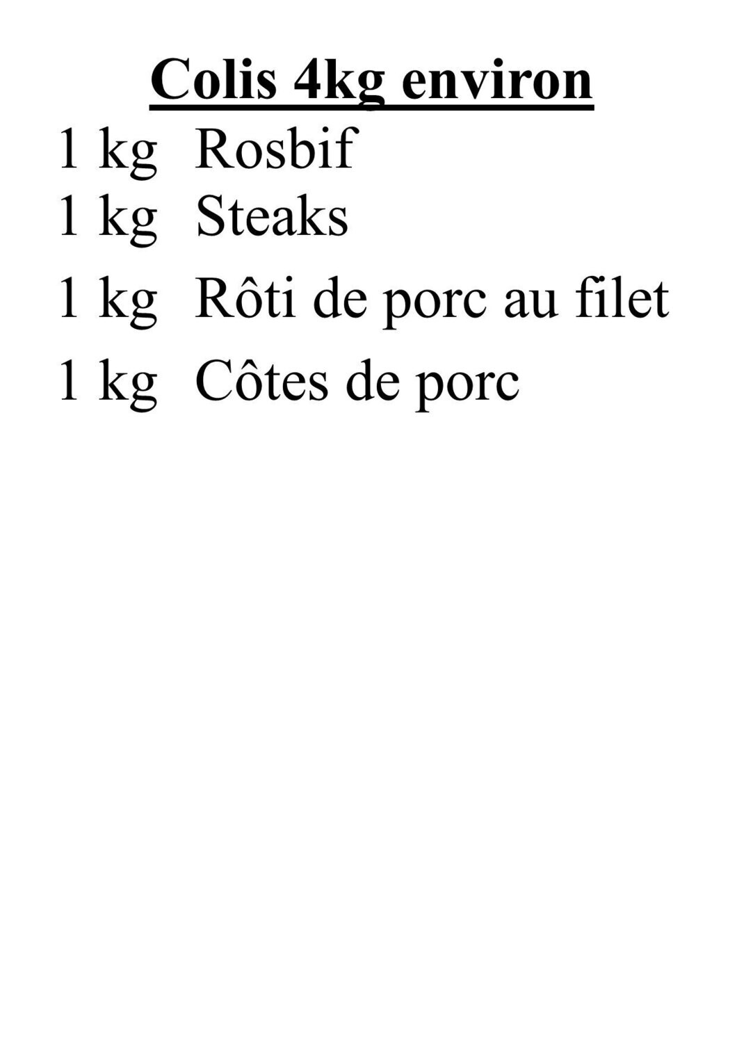 Colis Bovin - Porc 1.0