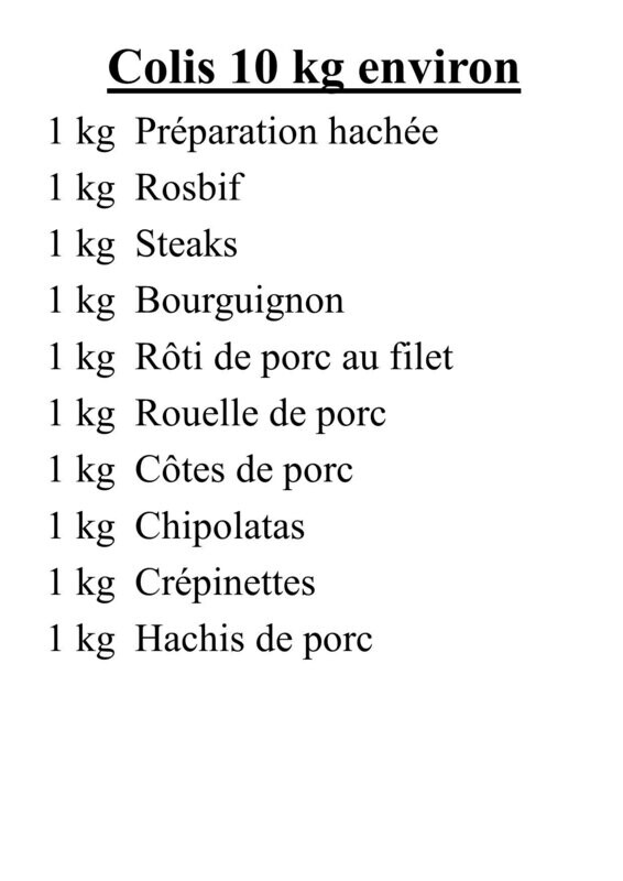 Colis Bovin - Porc 5.1
