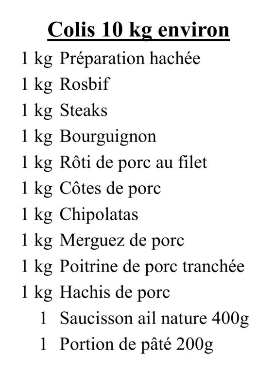 Colis Bovin - Porc 5.2