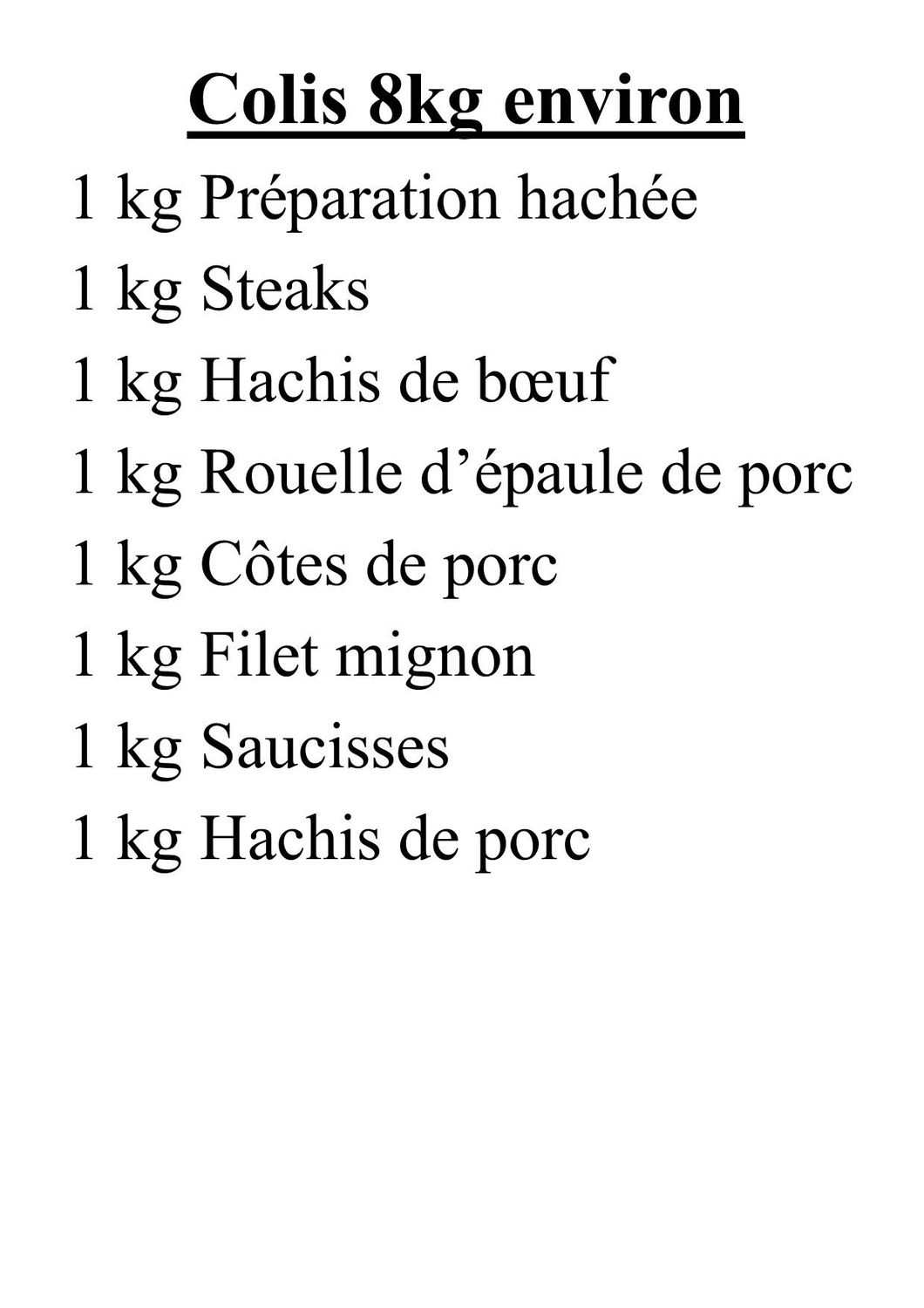 Colis Bovin - Porc 4.0