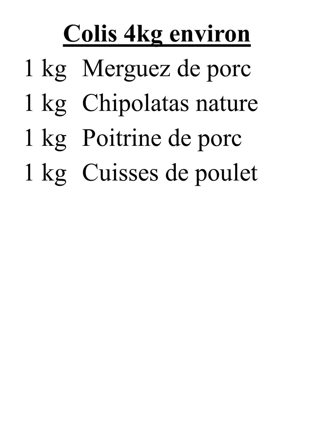Colis Barbecue Porc-Poulet 1.0