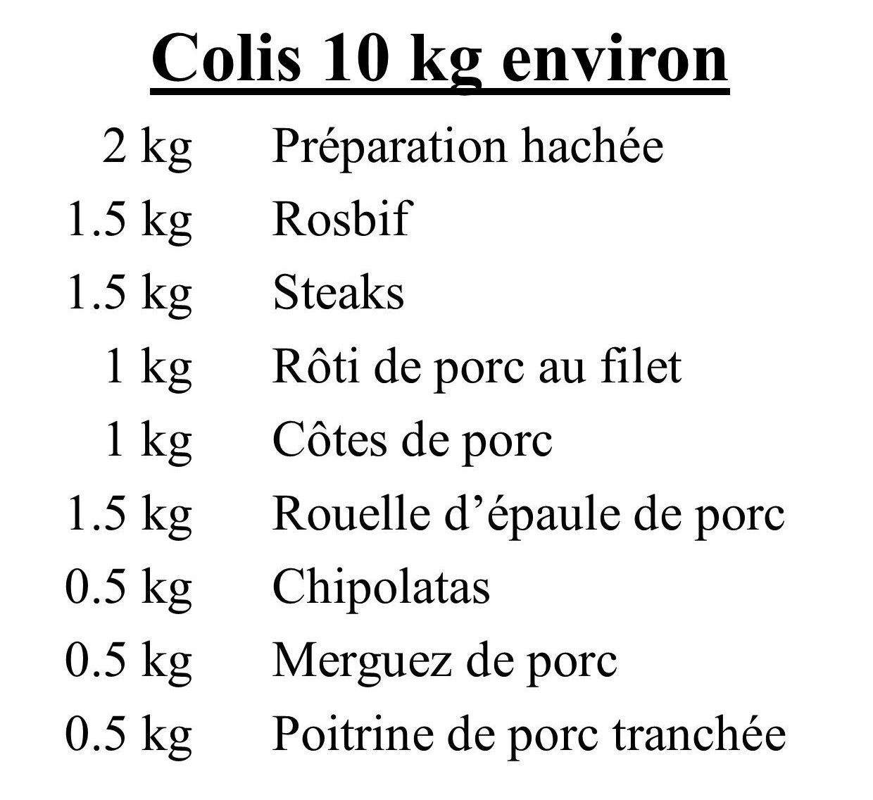 Colis Bovin - Porc 5.3