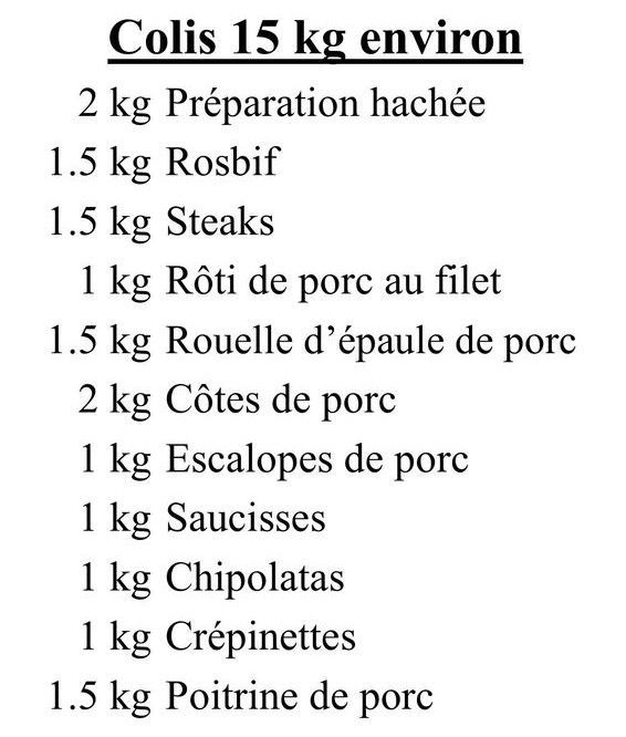 Colis Bovin - Porc 6.1