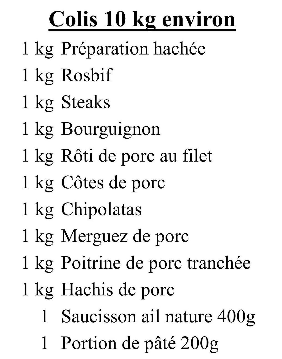 Colis Bovin - Porc 5.2