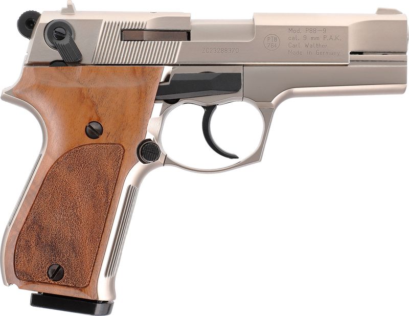 Walther P88 - Holzgriffschalen Nickel-Finish
