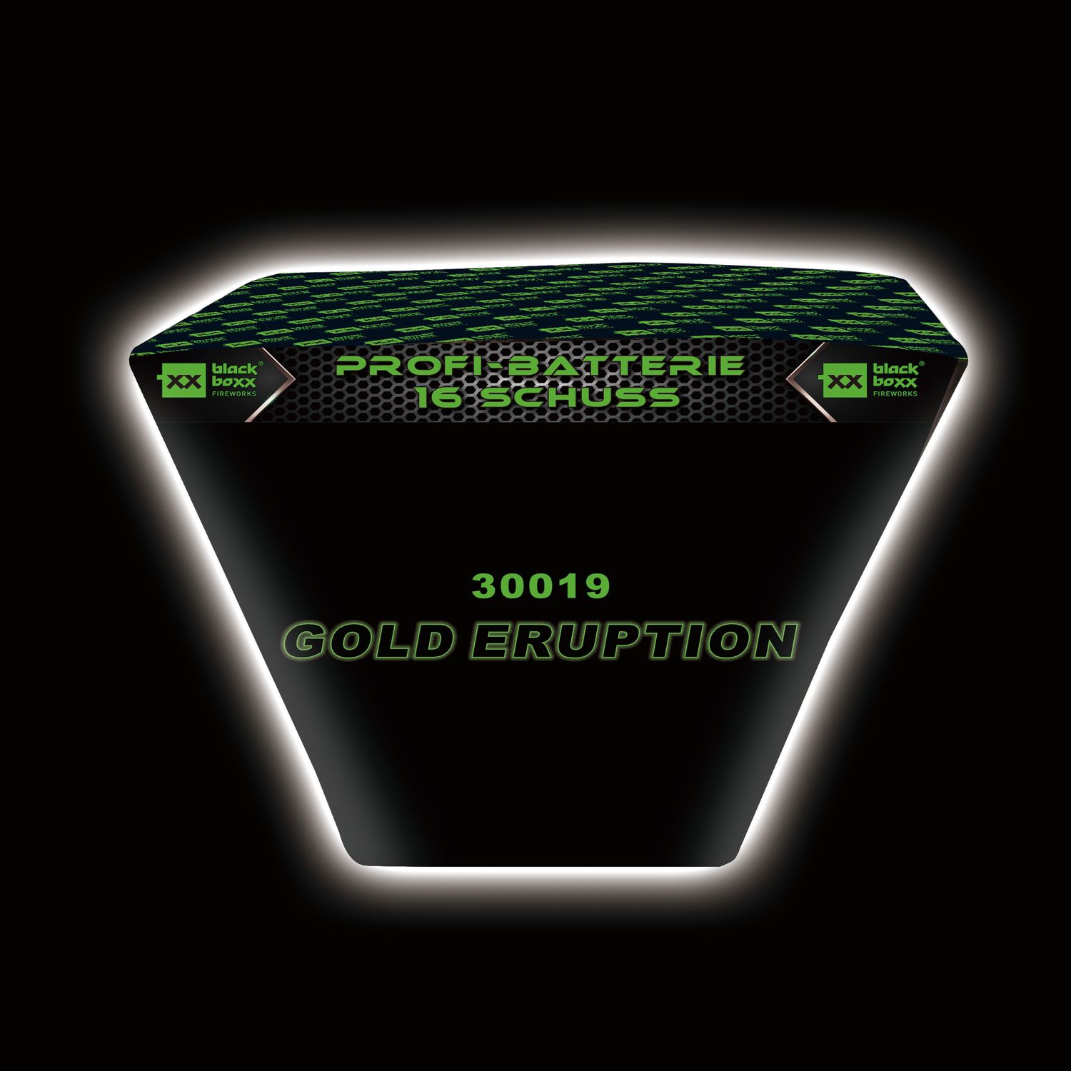 Gold Eruption F3-Feuerwerksbatterie, gefächert