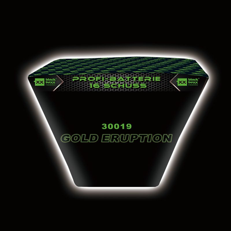 Gold Eruption F3-Feuerwerksbatterie, gefächert Gold Eruption F3-Feuerwerksbatterie, gefächert