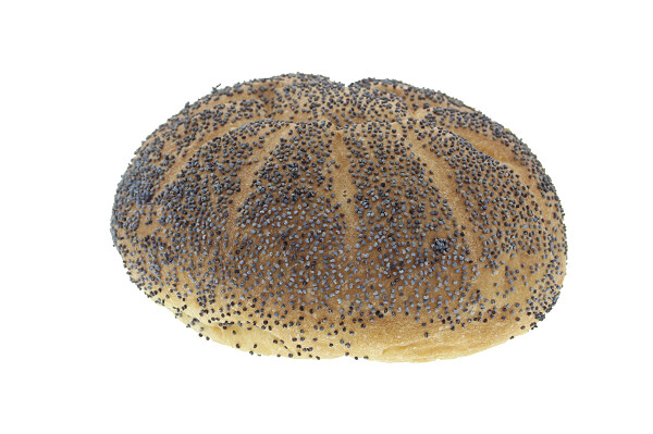 Wit tarwebolletje met maanzaad