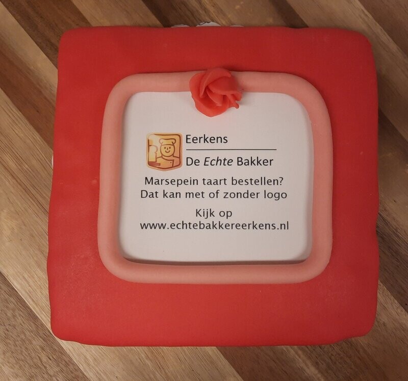 Marsepeintaart vierkant