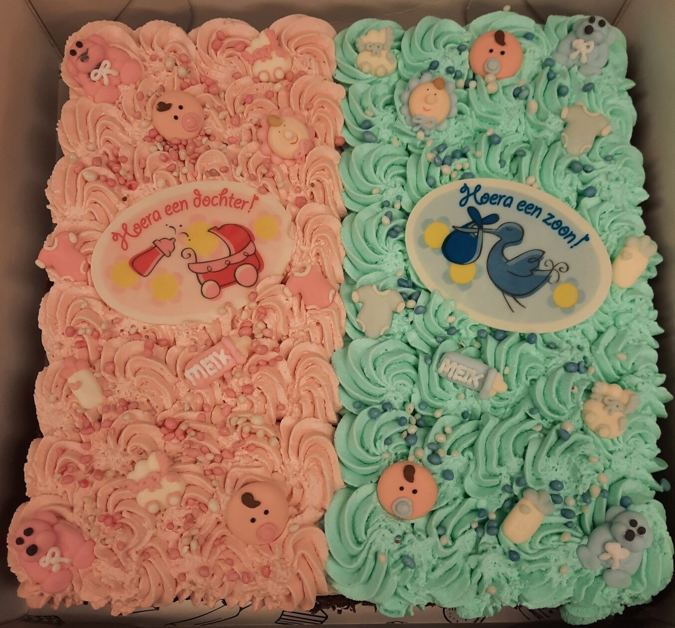 Geboortetaart /Gender reveal taart