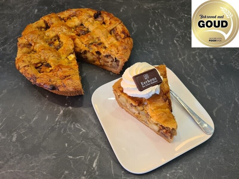 Boeren appeltaart met noten en honing