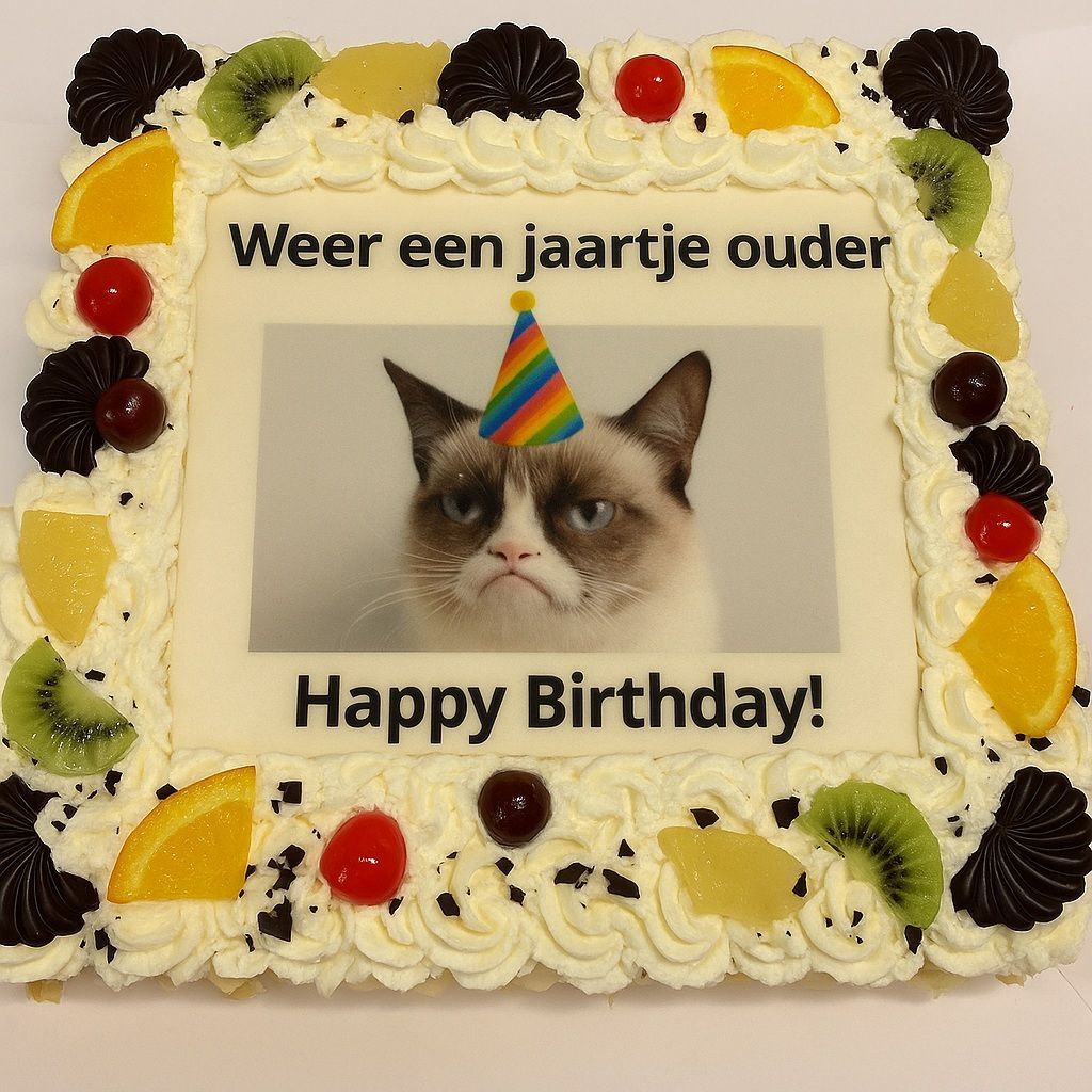 Fototaart vierkant 9 p.