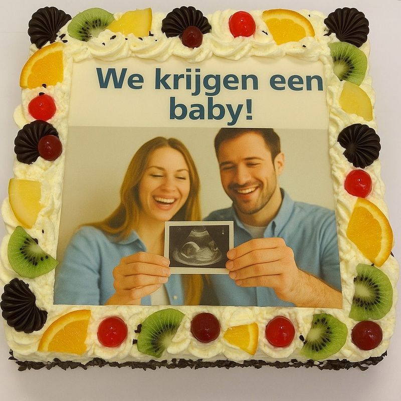 Fototaart vierkant 25 p.