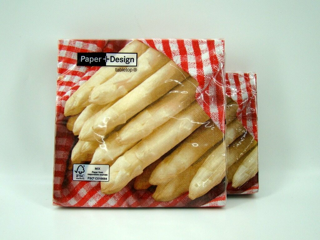 servetten asperges rood
