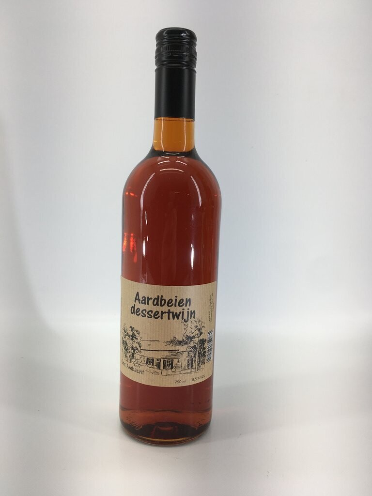 Aardbeien dessertwijn, fles 75cl
