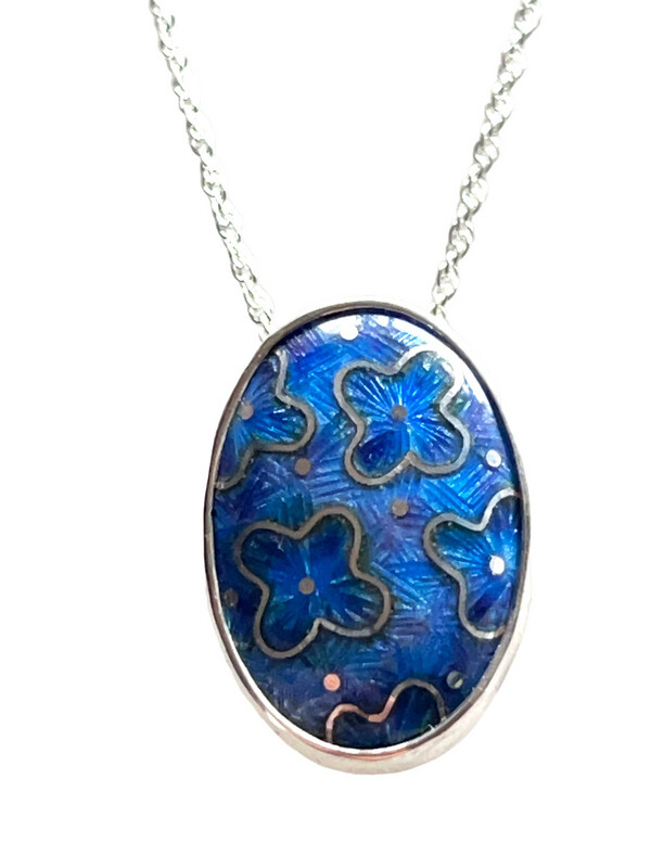 Hydrangea Blue Pendant