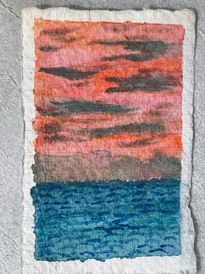 Gull At Sunset Cloisonné Enamel On Silver Pendant