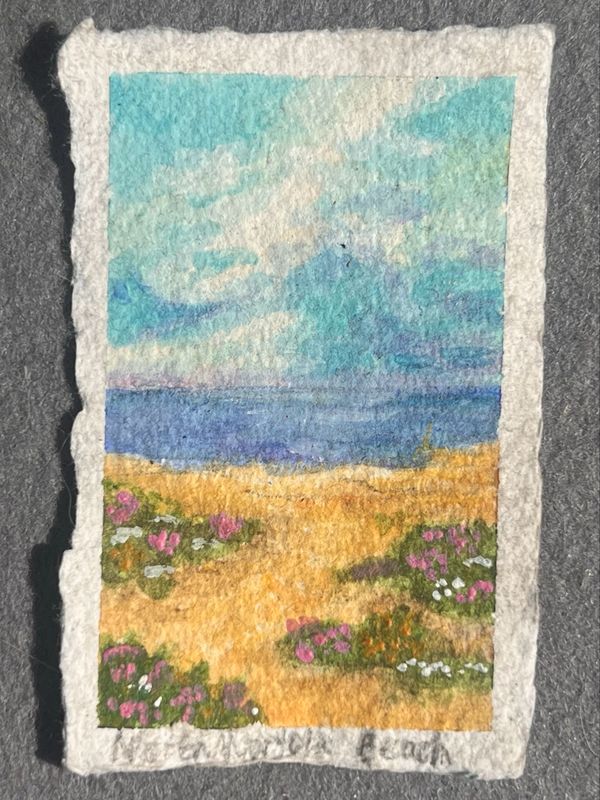 Cloisonné Enamel Pendant With Sand dunes On A Perfect Summers Day