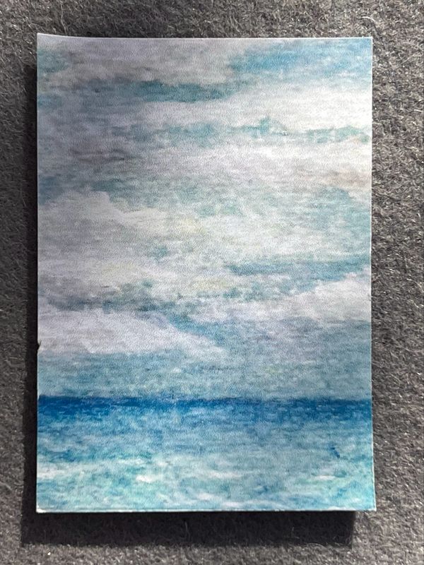 Blue Sea And Sky With Swan Cloisonné Enamel Silver Pendant