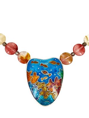 Coral Reefs Necklace With Carnelian And Smokey Quartz Beads Coral Reefs Necklace With Carnelian And Smokey Quartz Beads