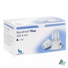 ​Novofine Plus 32g 4mm 1/6" Pen Needles (100 ct)