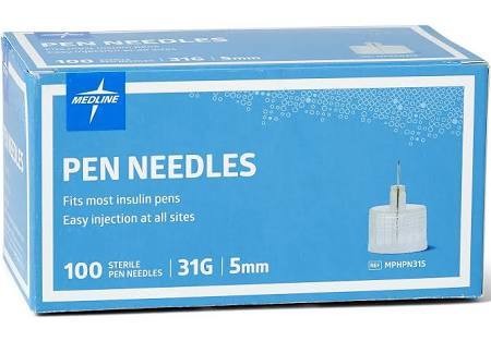 Medline Pen Needles 31G 5 mm (100 ct)