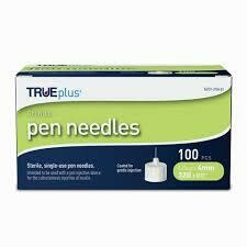 TRUE Plus Pen Needles 4mm 5/32" 32G (100 ct)