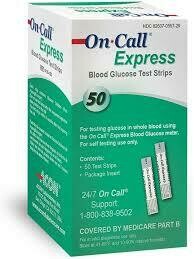 On Call Express Test Strips 50 ct, Expiration Date: 01/2022