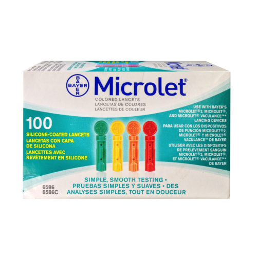 Bayer Colored Microlet Lancets (100 count)