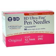 BD Pen Needles 12.7 mm 29G x 1/2" (90 count)