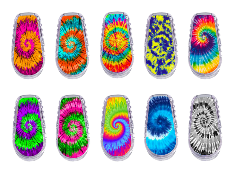 Dexcom G6 Transmitter Stickers Tie Dye Dexcom Decals - 10 Count Variety Pack