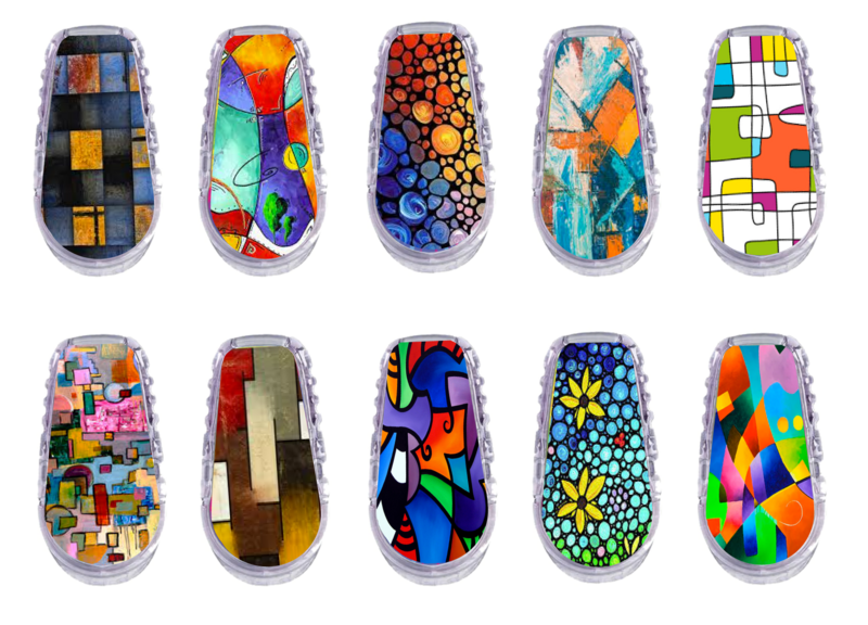 Dexcom G6 Transmitter Stickers Abstract Art Dexcom Decals Diabetes Accessories - 10 Count Variety Pack