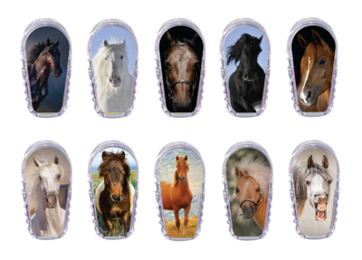 Dexcom G6 Transmitter Stickers Horses Dexcom Decals - 10 Count Variety Pack