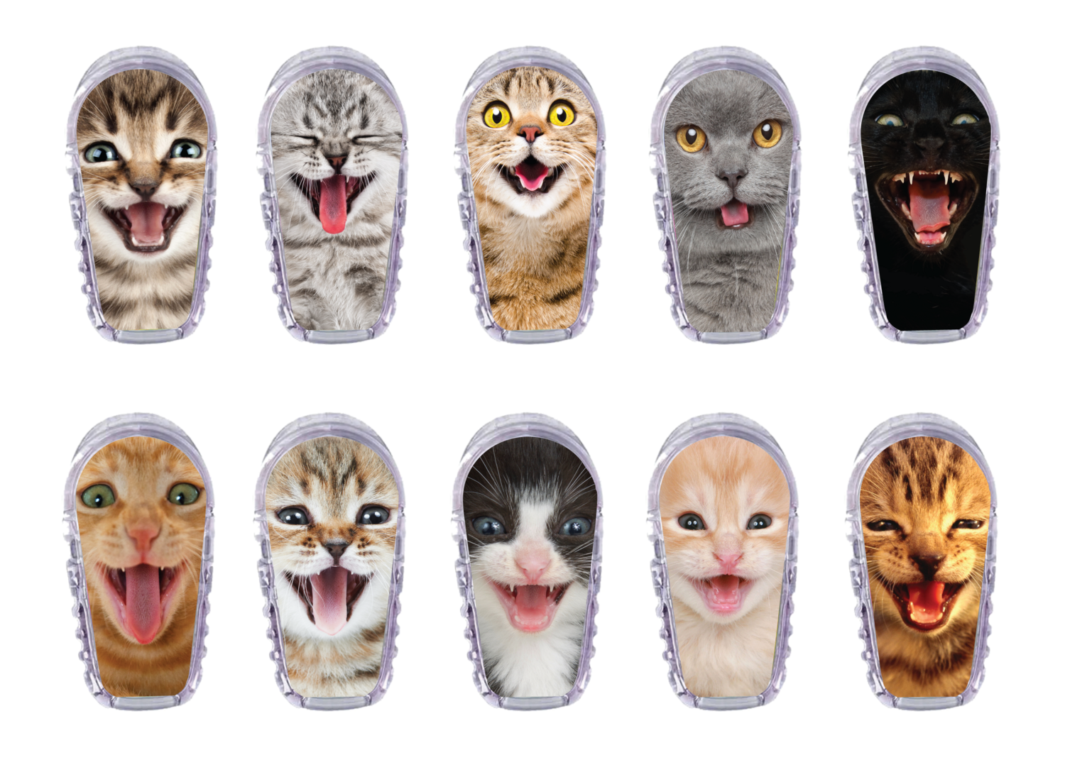 Dexcom Transmitter Stickers for Dexcom Decals Cats - 10 Count Variety Pack