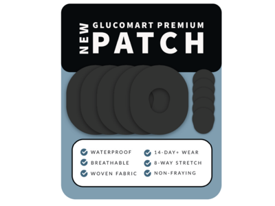 Glucomart Premium Dexcom G7 Adhesive Patches Black Dexcom Patch 5-Pack
