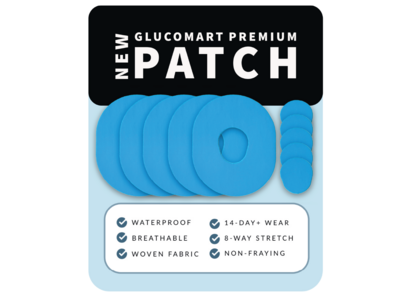 Glucomart Premium Dexcom G7 Adhesive Patches Blue Dexcom Patch 5-Pack