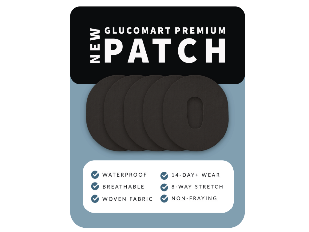 Glucomart Premium Dexcom G6 Patches Black Dexcom Patch 5-Pack