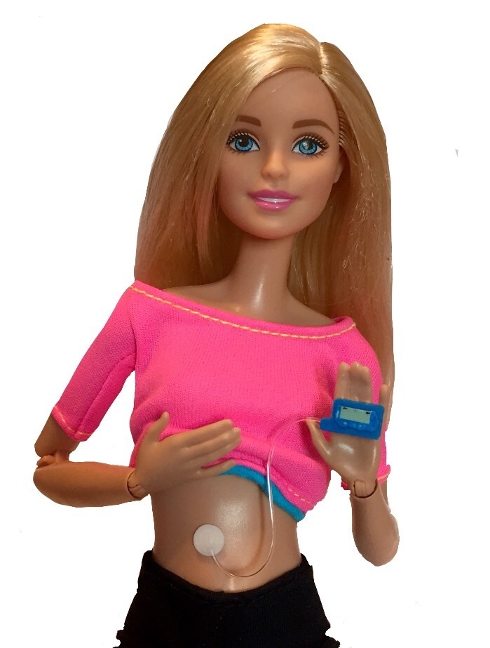 Diabetic Barbie with Your Choice of Pump