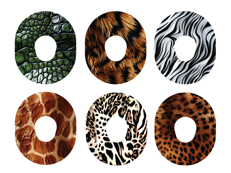 Glucomart Premium Dexcom G7 Patches Animal Print Dexcom Patch 6-Pack