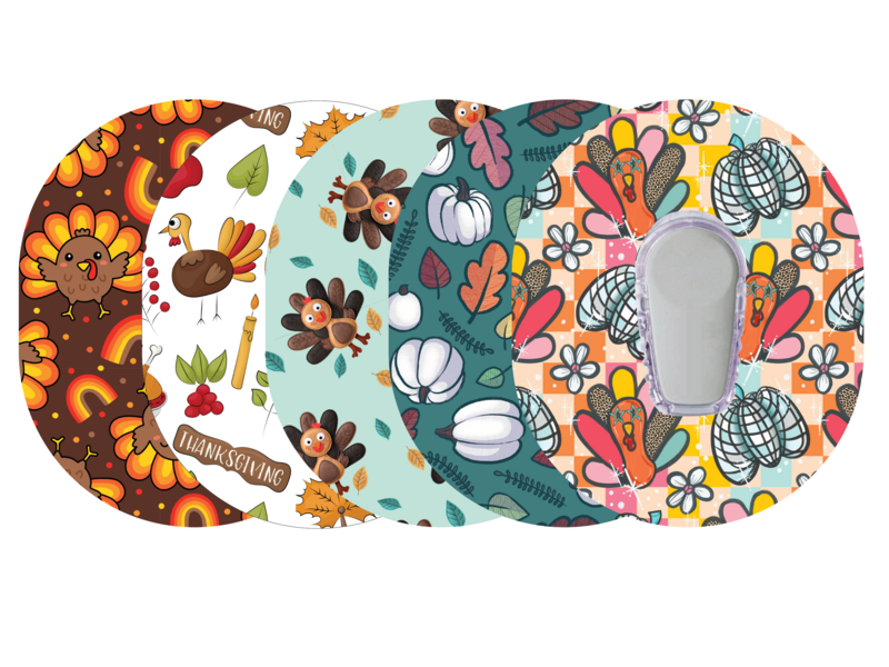 Glucomart Premium Dexcom G6 Patches Thanksgiving Dexcom Tapes 5-Pack