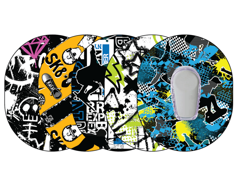 Glucomart Premium Dexcom G6 Patches Skater Dexcom G6 Adhesive 5-Pack RETIRING