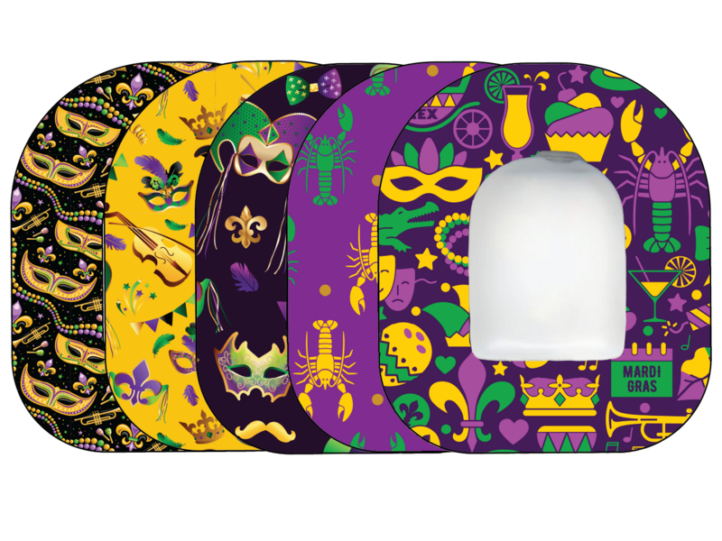 Glucomart Premium Omnipod Adhesive Patches Mardi Gras Omnipod 5-Pack