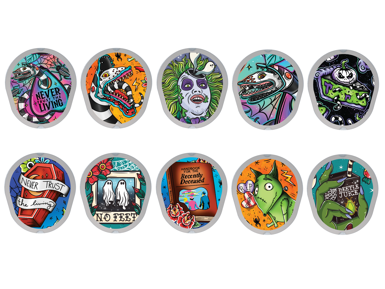 Dexcom G7 Transmitter Stickers Spooky Dexcom Sticker 10-Count | Glucomart RETIRING