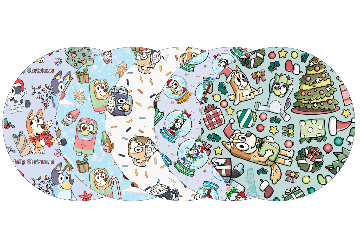 Glucomart Adhesive Patch for Libre, Dexcom G7, and Stelo - Blue Christmas CGM OverPatches 5-Pack