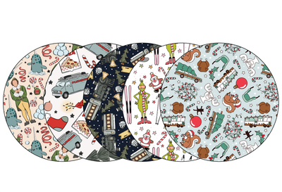 Glucomart Adhesive Patch for Libre, Dexcom G7, and Stelo - Christmas Movie CGM OverPatches 5-Pack