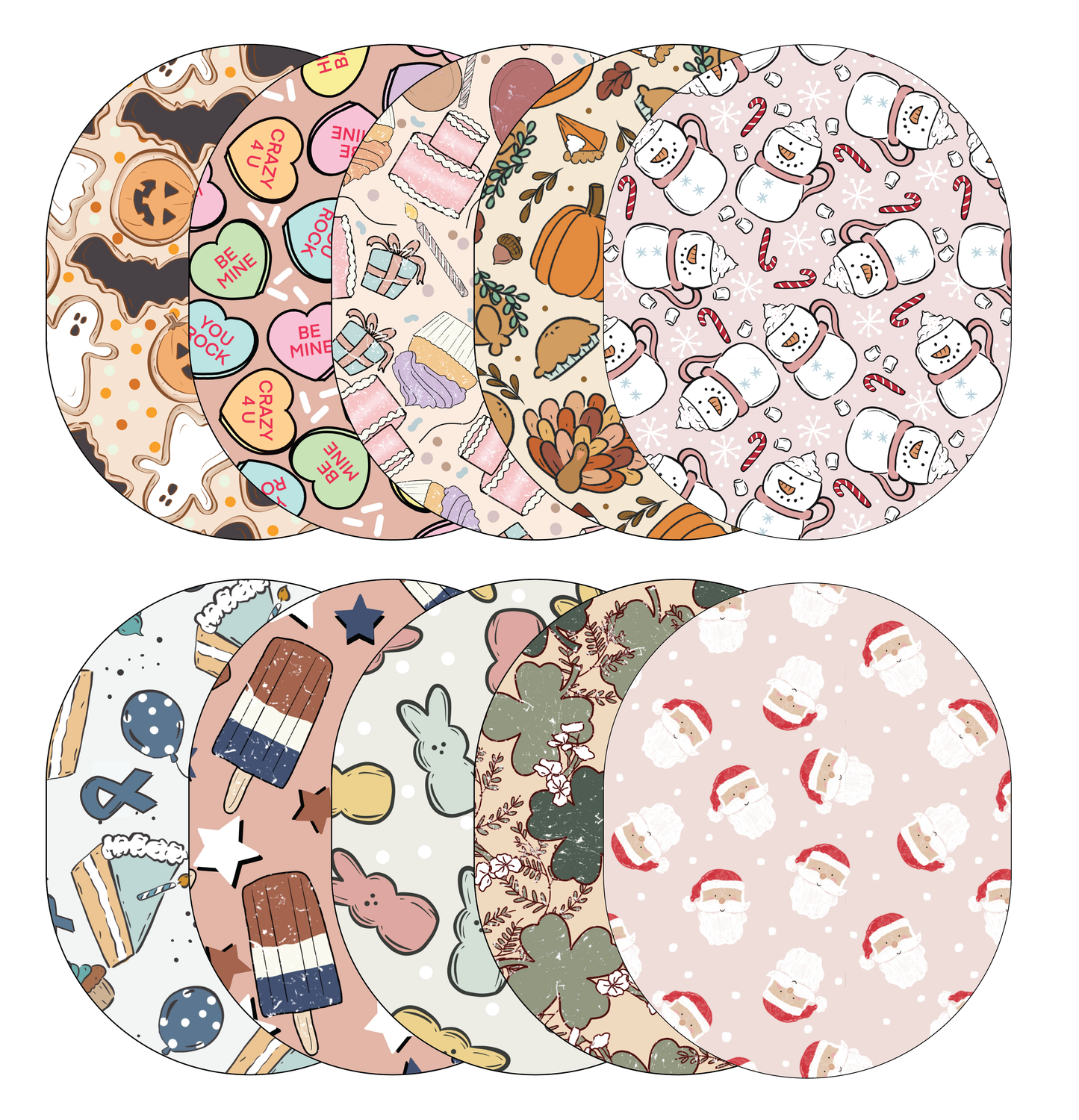 Glucomart Universal CGM Adhesive Patches for Dexcom G6, Dexcom G7, Stelo, Guardian &amp; Libre Sensors Holiday 10-Pack