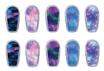 Glucomart Dexcom G6 Transmitter Stickers for Dexcom G6 Stickers Galaxy 10-Pack