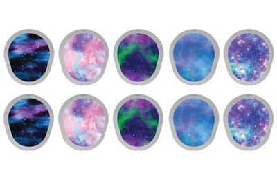 Dexcom G7 Transmitter Stickers Galaxy Dexcom Sticker 10-Count | Glucomart