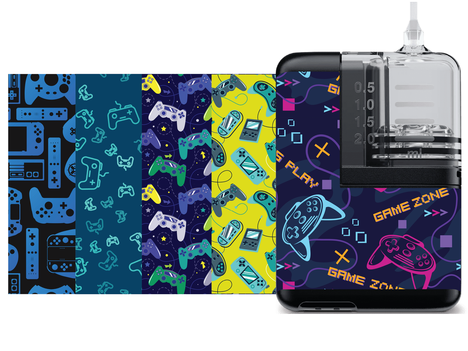 Sticker Decals for Mobi Insulin Pump | Gamer 5-Pack