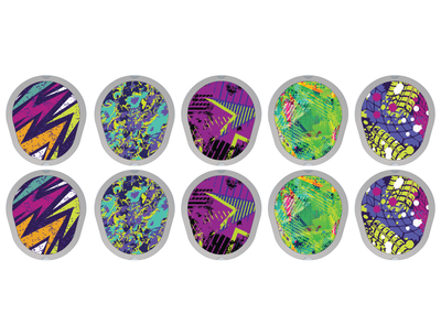 Dexcom G7 Transmitter Stickers Abstract Dexcom Sticker 10-Count | Glucomart